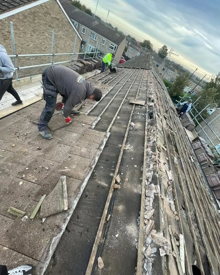 Roof strip and re-felt in progress in Penryn